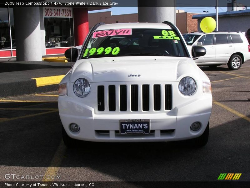 Stone White / Dark Slate Gray 2008 Jeep Compass Sport 4x4