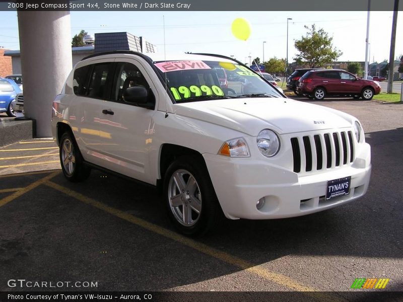 Stone White / Dark Slate Gray 2008 Jeep Compass Sport 4x4