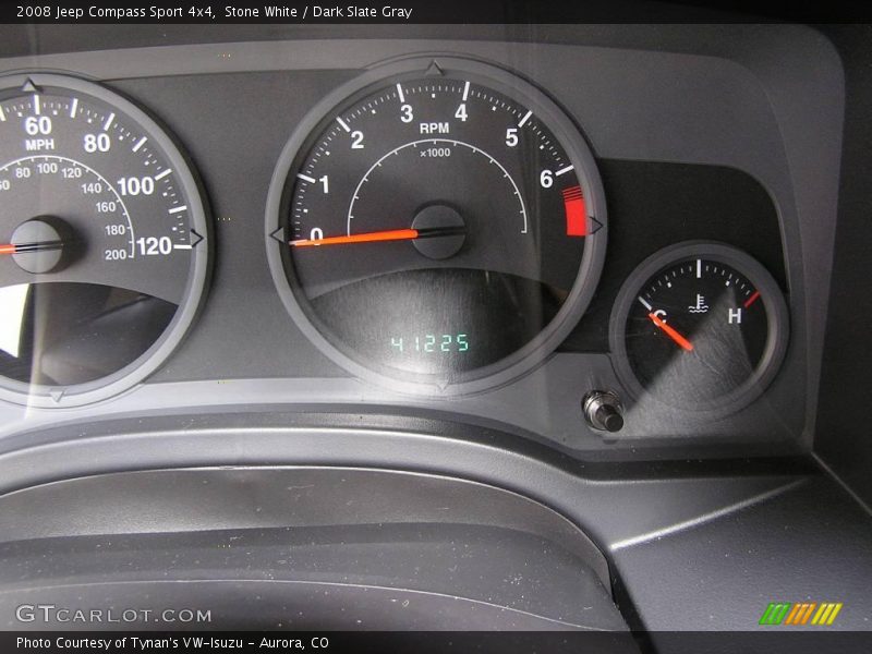 Stone White / Dark Slate Gray 2008 Jeep Compass Sport 4x4