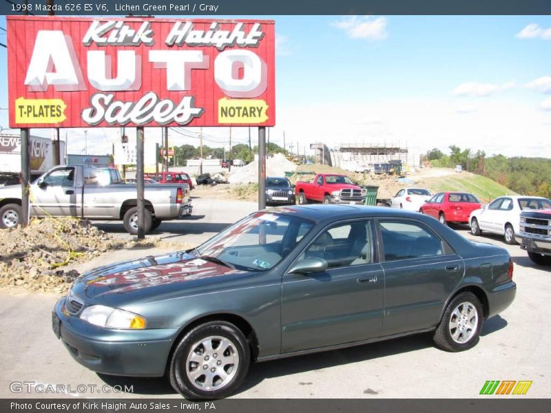 Lichen Green Pearl / Gray 1998 Mazda 626 ES V6