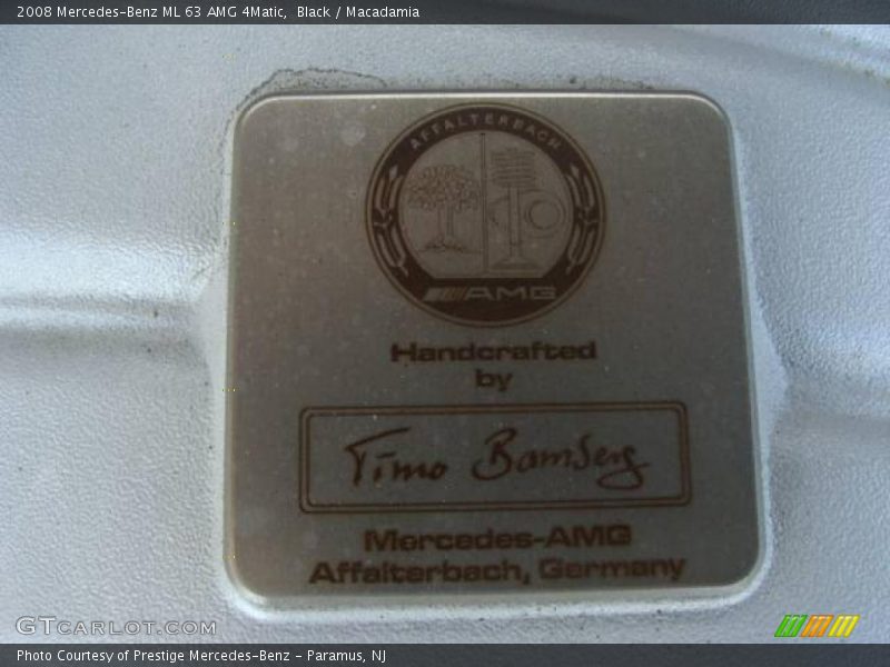 Black / Macadamia 2008 Mercedes-Benz ML 63 AMG 4Matic