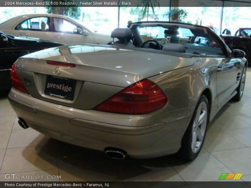 Pewter Silver Metallic / Black 2004 Mercedes-Benz SL 500 Roadster