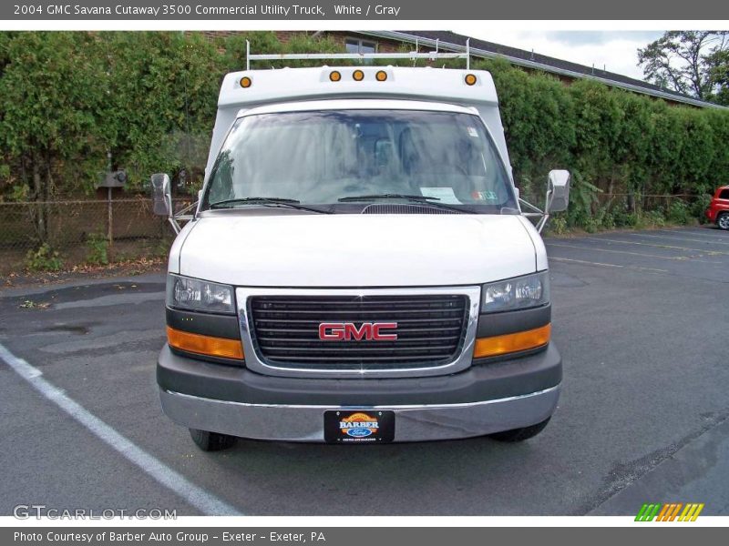 White / Gray 2004 GMC Savana Cutaway 3500 Commercial Utility Truck