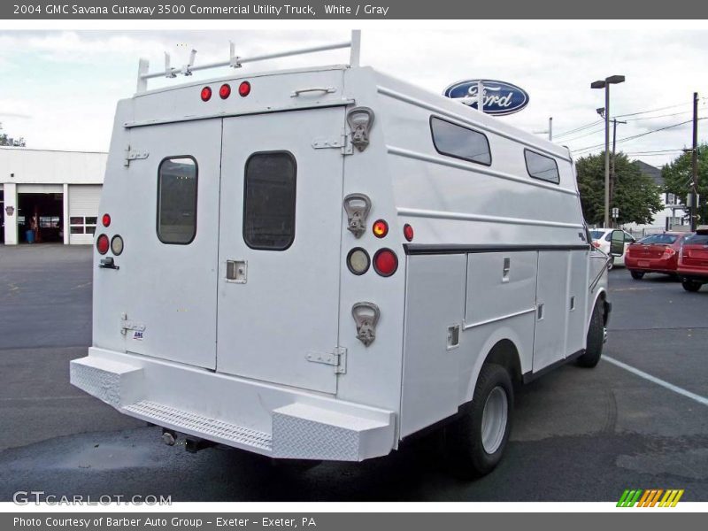White / Gray 2004 GMC Savana Cutaway 3500 Commercial Utility Truck