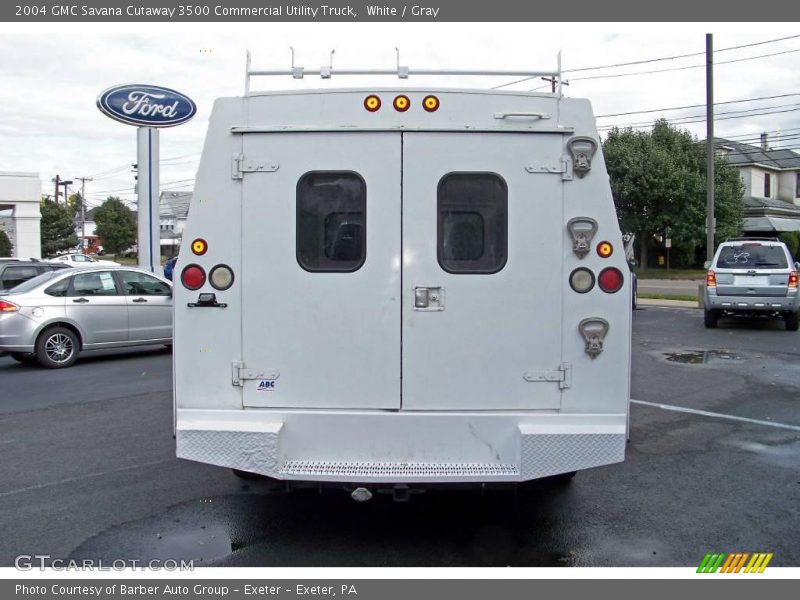 White / Gray 2004 GMC Savana Cutaway 3500 Commercial Utility Truck