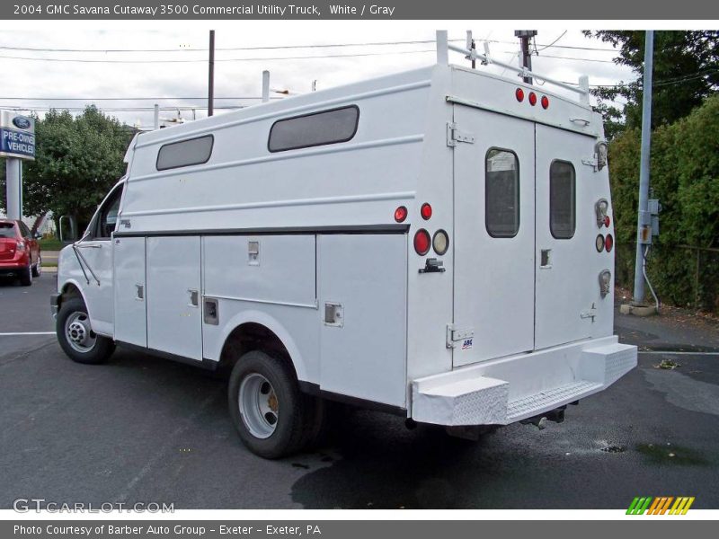 White / Gray 2004 GMC Savana Cutaway 3500 Commercial Utility Truck