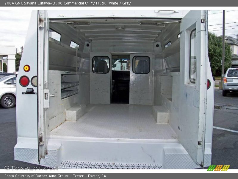 White / Gray 2004 GMC Savana Cutaway 3500 Commercial Utility Truck