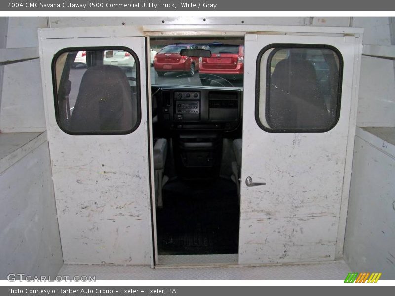 White / Gray 2004 GMC Savana Cutaway 3500 Commercial Utility Truck