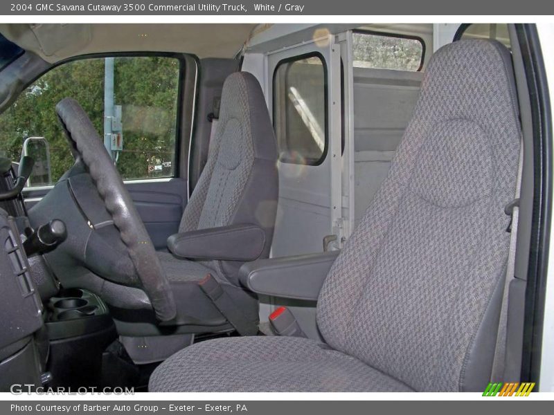 White / Gray 2004 GMC Savana Cutaway 3500 Commercial Utility Truck