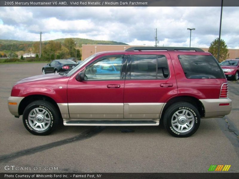 Vivid Red Metallic / Medium Dark Parchment 2005 Mercury Mountaineer V6 AWD