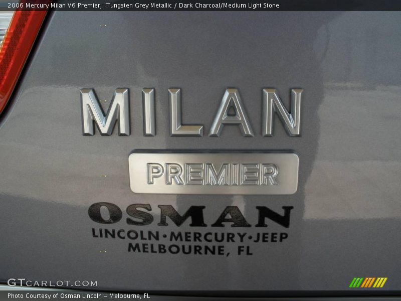 Tungsten Grey Metallic / Dark Charcoal/Medium Light Stone 2006 Mercury Milan V6 Premier