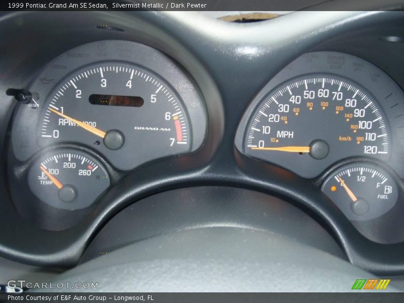 Silvermist Metallic / Dark Pewter 1999 Pontiac Grand Am SE Sedan