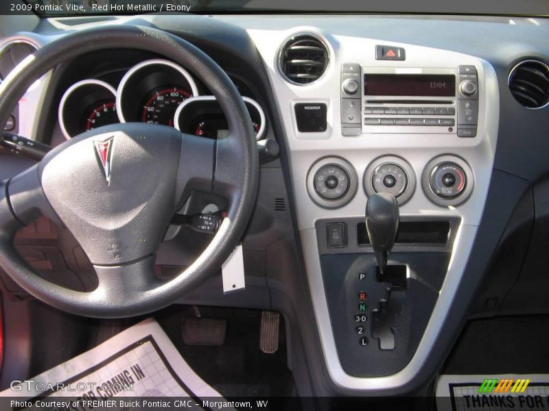 Red Hot Metallic / Ebony 2009 Pontiac Vibe
