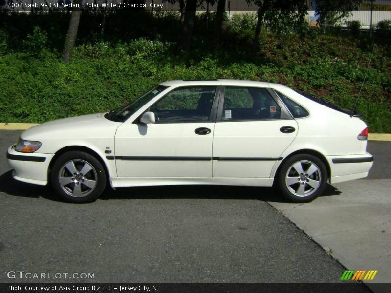 Polar White / Charcoal Gray 2002 Saab 9-3 SE Sedan