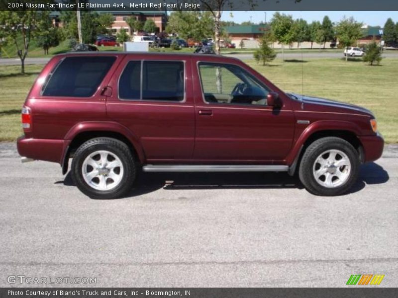 Merlot Red Pearl / Beige 2004 Nissan Pathfinder LE Platinum 4x4