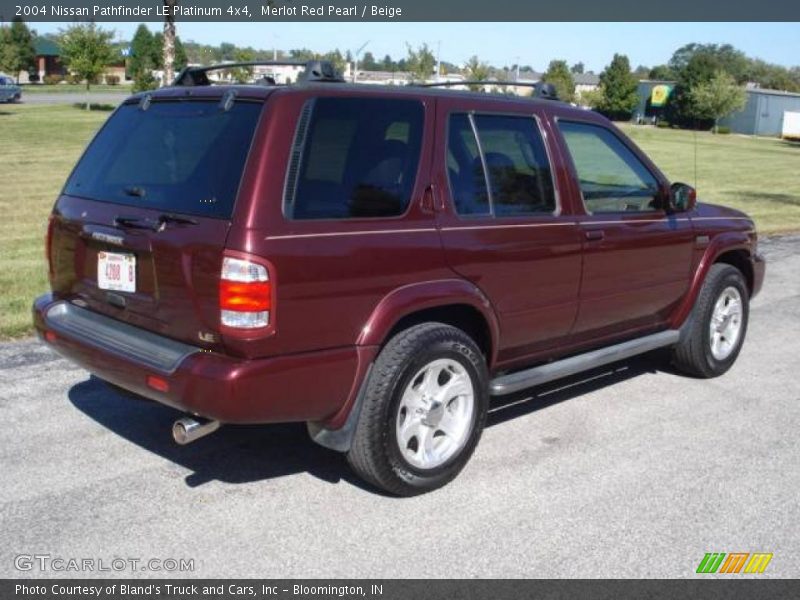 Merlot Red Pearl / Beige 2004 Nissan Pathfinder LE Platinum 4x4