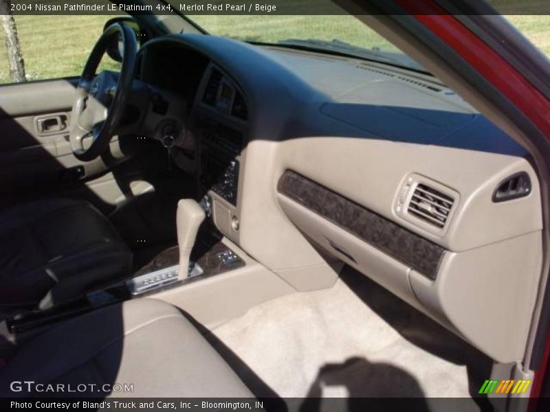 Merlot Red Pearl / Beige 2004 Nissan Pathfinder LE Platinum 4x4