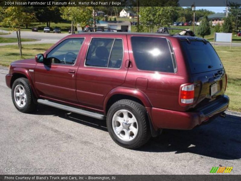 Merlot Red Pearl / Beige 2004 Nissan Pathfinder LE Platinum 4x4