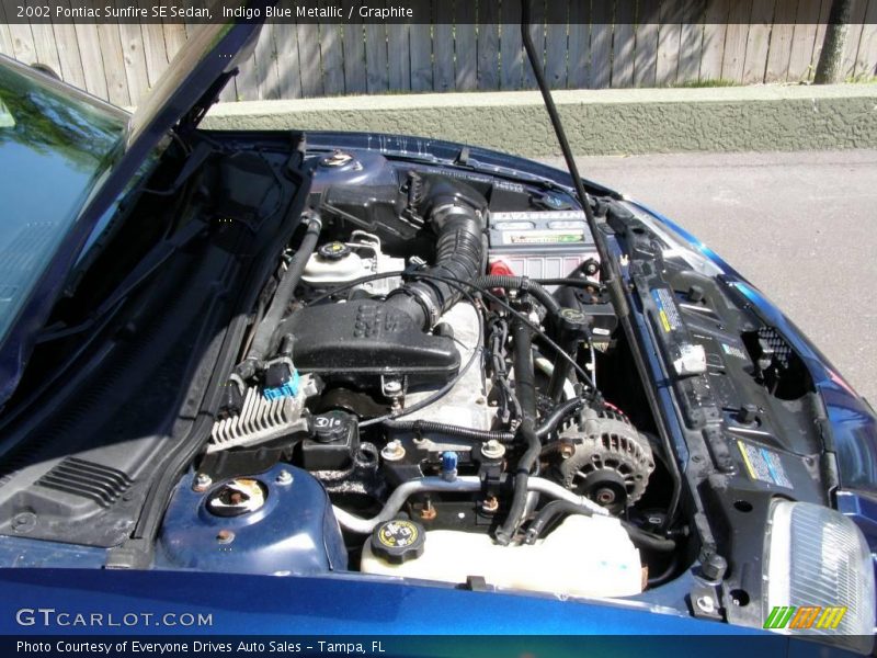 Indigo Blue Metallic / Graphite 2002 Pontiac Sunfire SE Sedan