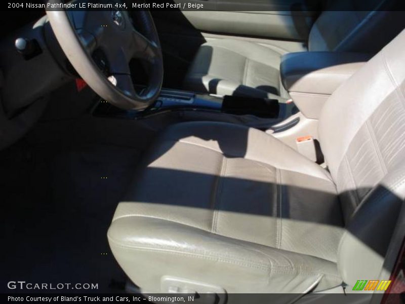Merlot Red Pearl / Beige 2004 Nissan Pathfinder LE Platinum 4x4