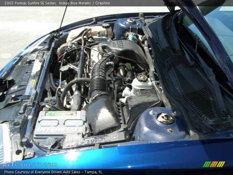 Indigo Blue Metallic / Graphite 2002 Pontiac Sunfire SE Sedan
