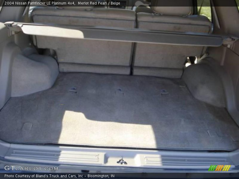 Merlot Red Pearl / Beige 2004 Nissan Pathfinder LE Platinum 4x4