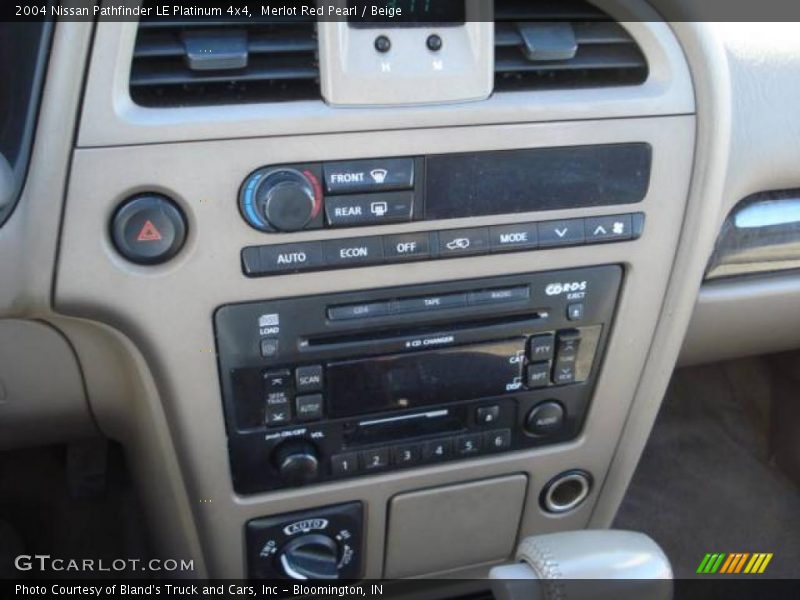 Merlot Red Pearl / Beige 2004 Nissan Pathfinder LE Platinum 4x4