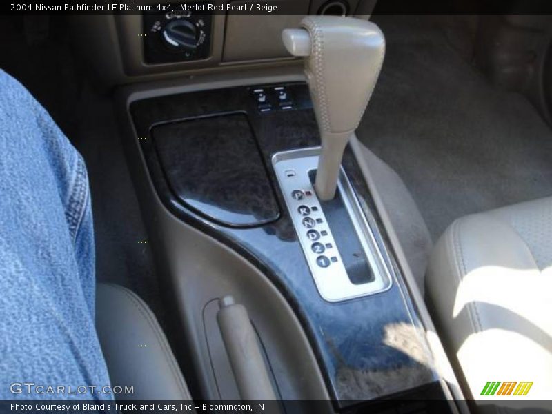 Merlot Red Pearl / Beige 2004 Nissan Pathfinder LE Platinum 4x4