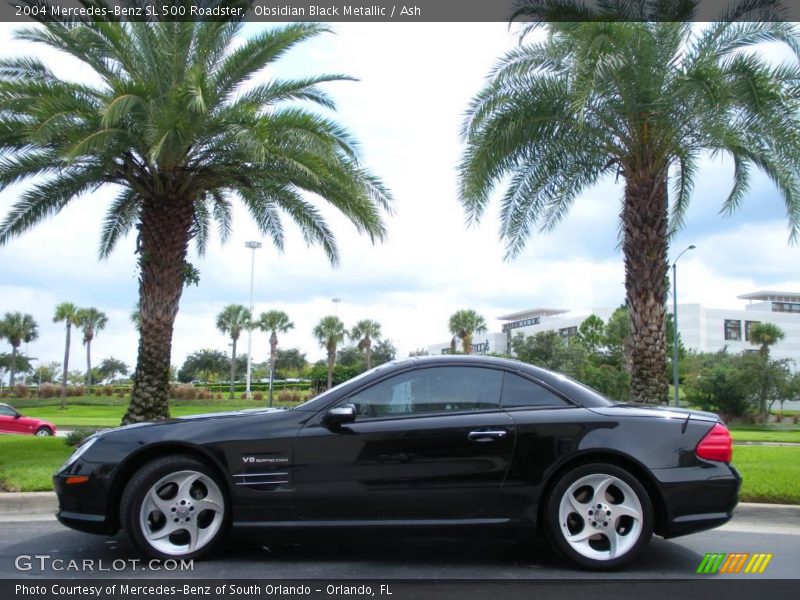 Obsidian Black Metallic / Ash 2004 Mercedes-Benz SL 500 Roadster