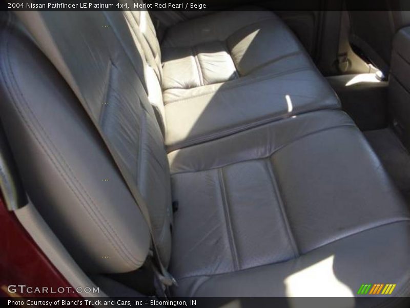 Merlot Red Pearl / Beige 2004 Nissan Pathfinder LE Platinum 4x4