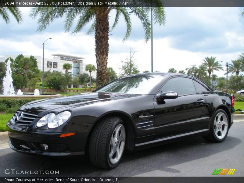 Obsidian Black Metallic / Ash 2004 Mercedes-Benz SL 500 Roadster