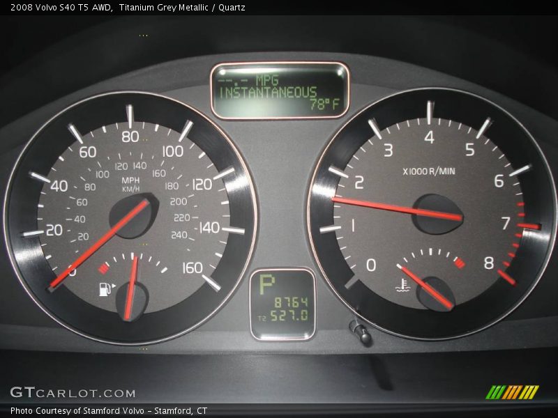 Titanium Grey Metallic / Quartz 2008 Volvo S40 T5 AWD