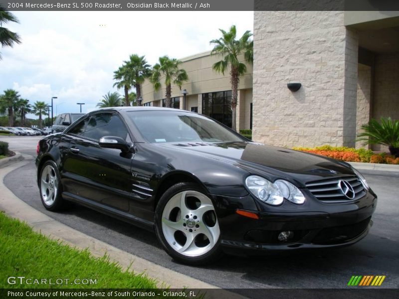 Obsidian Black Metallic / Ash 2004 Mercedes-Benz SL 500 Roadster