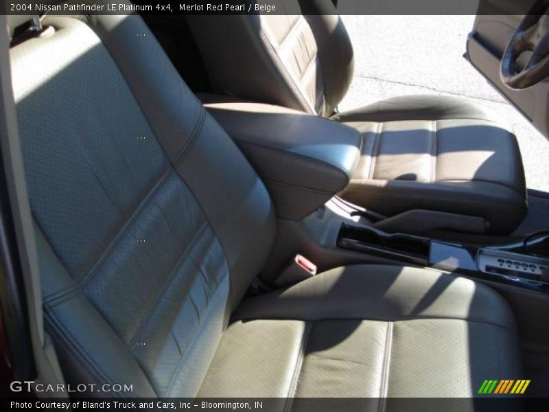 Merlot Red Pearl / Beige 2004 Nissan Pathfinder LE Platinum 4x4