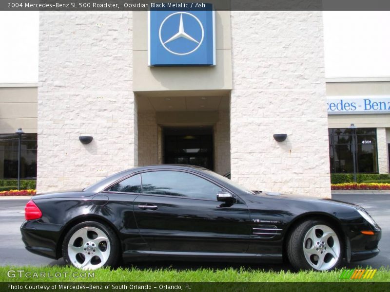 Obsidian Black Metallic / Ash 2004 Mercedes-Benz SL 500 Roadster