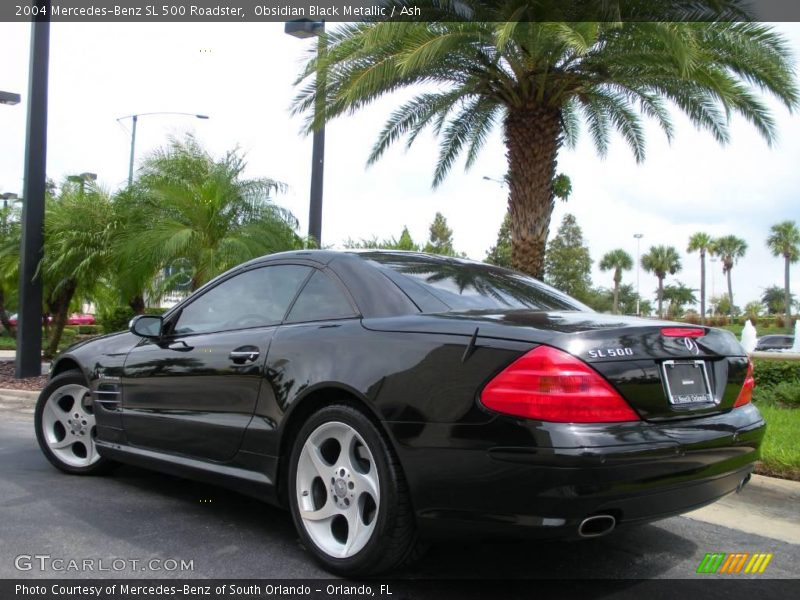 Obsidian Black Metallic / Ash 2004 Mercedes-Benz SL 500 Roadster