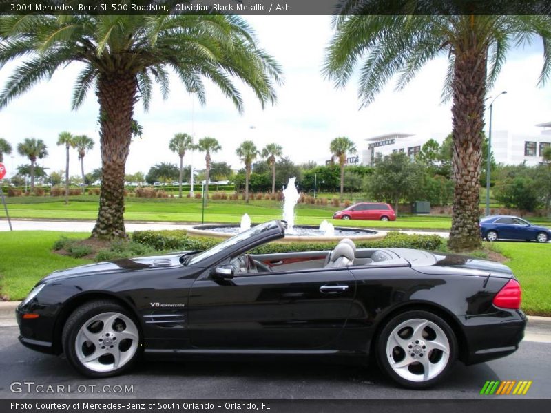 Obsidian Black Metallic / Ash 2004 Mercedes-Benz SL 500 Roadster