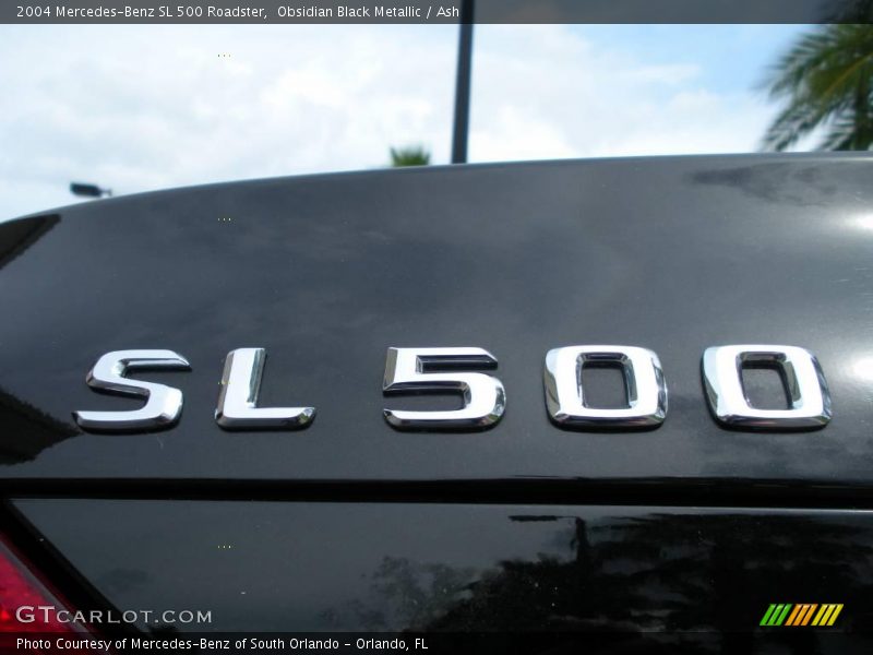Obsidian Black Metallic / Ash 2004 Mercedes-Benz SL 500 Roadster
