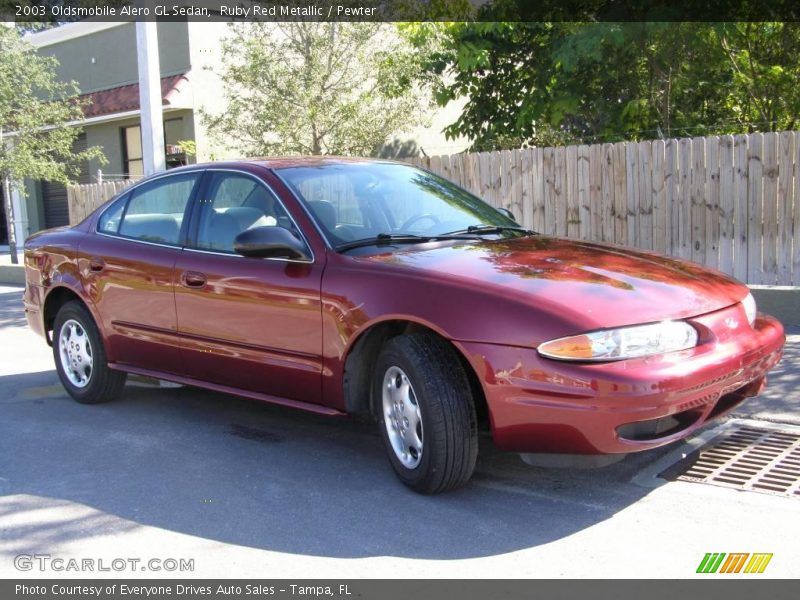 Ruby Red Metallic / Pewter 2003 Oldsmobile Alero GL Sedan