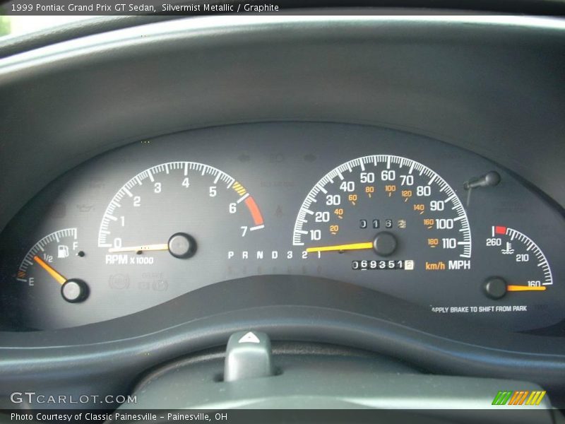 Silvermist Metallic / Graphite 1999 Pontiac Grand Prix GT Sedan