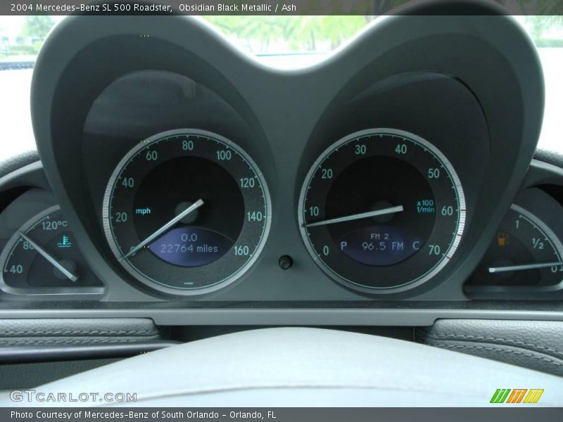 Obsidian Black Metallic / Ash 2004 Mercedes-Benz SL 500 Roadster