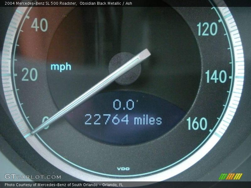 Obsidian Black Metallic / Ash 2004 Mercedes-Benz SL 500 Roadster