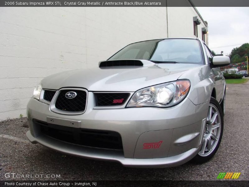 Crystal Gray Metallic / Anthracite Black/Blue Alcantara 2006 Subaru Impreza WRX STi