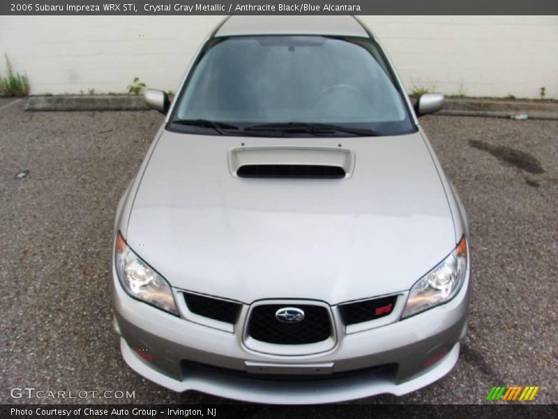 Crystal Gray Metallic / Anthracite Black/Blue Alcantara 2006 Subaru Impreza WRX STi