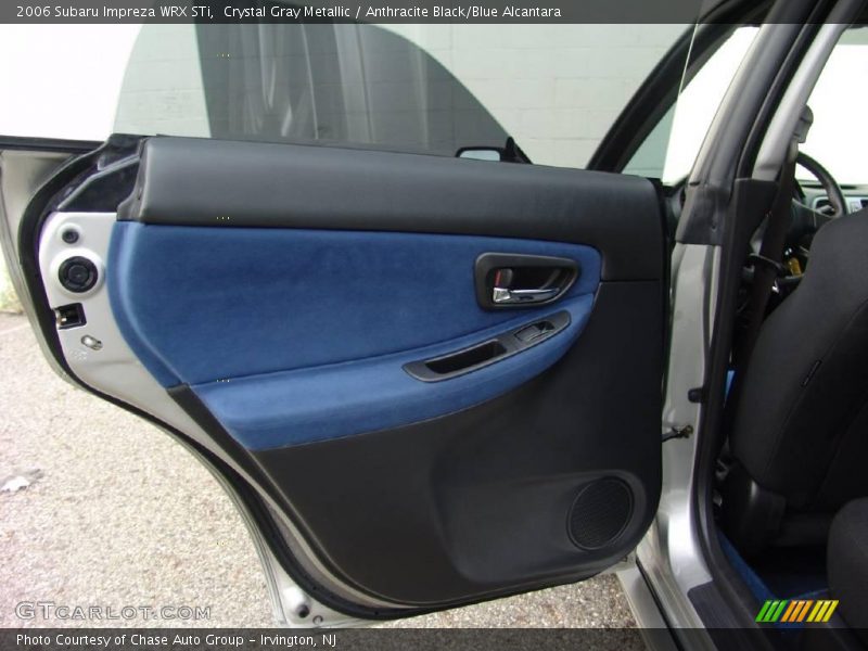 Crystal Gray Metallic / Anthracite Black/Blue Alcantara 2006 Subaru Impreza WRX STi