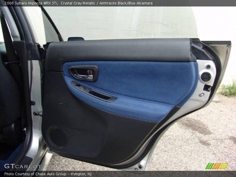 Crystal Gray Metallic / Anthracite Black/Blue Alcantara 2006 Subaru Impreza WRX STi