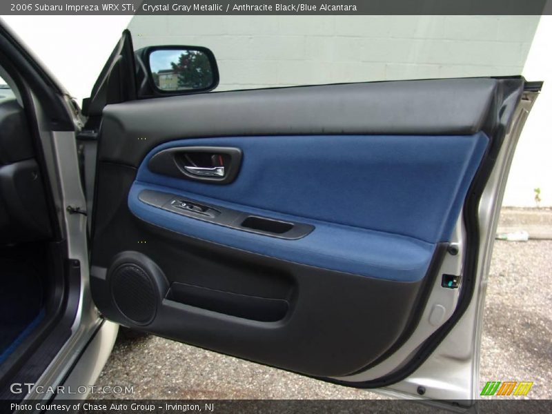 Crystal Gray Metallic / Anthracite Black/Blue Alcantara 2006 Subaru Impreza WRX STi