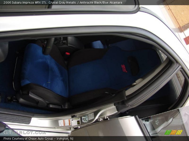Crystal Gray Metallic / Anthracite Black/Blue Alcantara 2006 Subaru Impreza WRX STi