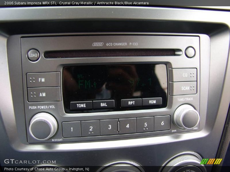 Crystal Gray Metallic / Anthracite Black/Blue Alcantara 2006 Subaru Impreza WRX STi