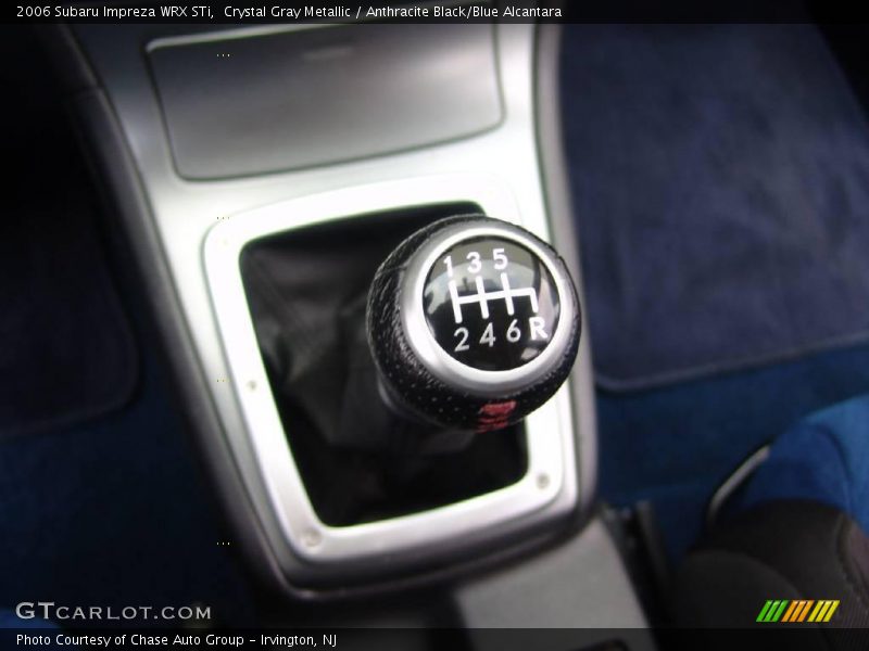 Crystal Gray Metallic / Anthracite Black/Blue Alcantara 2006 Subaru Impreza WRX STi